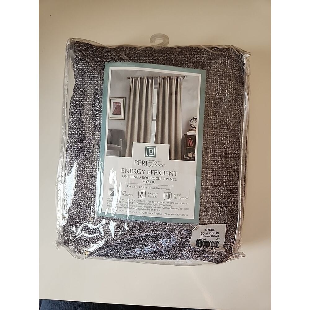 Peri Home Cotton Back Tab Lined Room Darkening Curtains 84" SINGLE PANEL GRAY